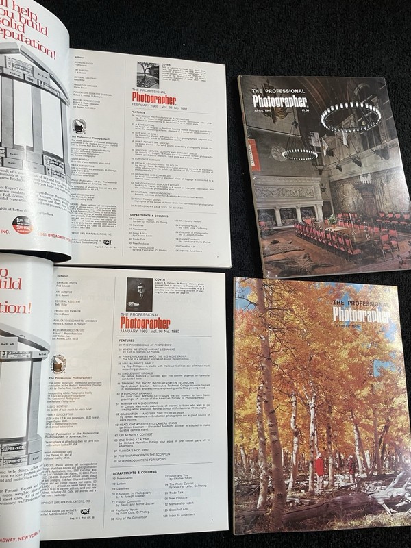 11 Professional Photographer Magazines 1967-69 Large Lot Ads/Art History K3 gallery
