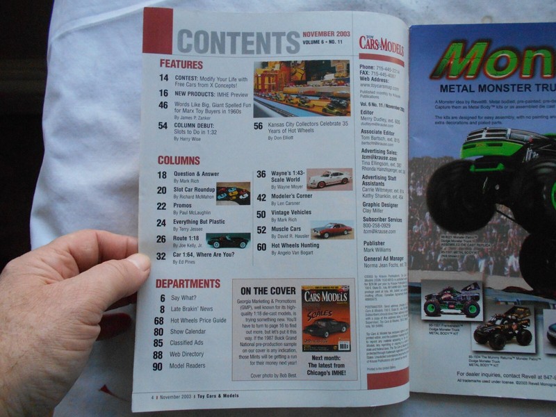 TOY CARS & MODELS Magazine-NOVEMBER,2003 gallery
