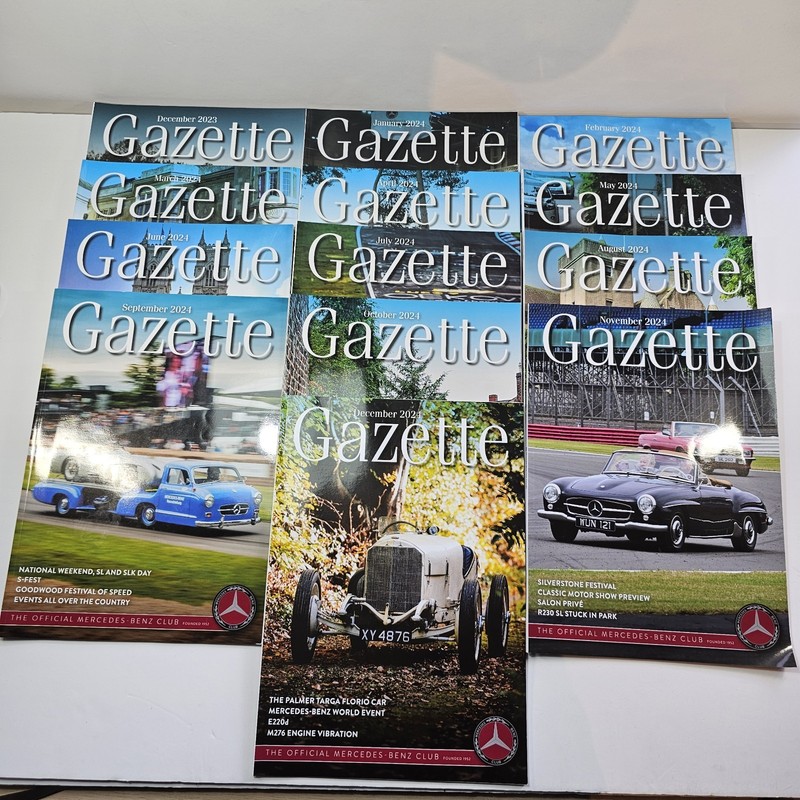 Gazette Magazine 12 Issues From 2024 + Dec 2023 The Official Mercedes-Benz Club