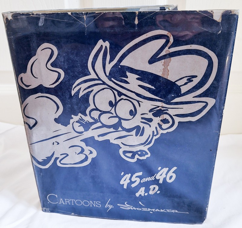 *DUAL SIGNED SKETCH* Vaughn Shoemaker Cartoons 1945-46 Murray Harris Collection