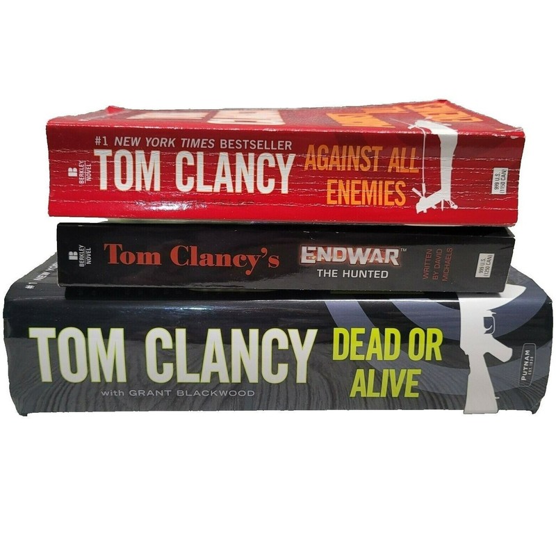 Tom Clancy Book Lot 3 Dead or Alive Against All Enemies EndWar The Hunted