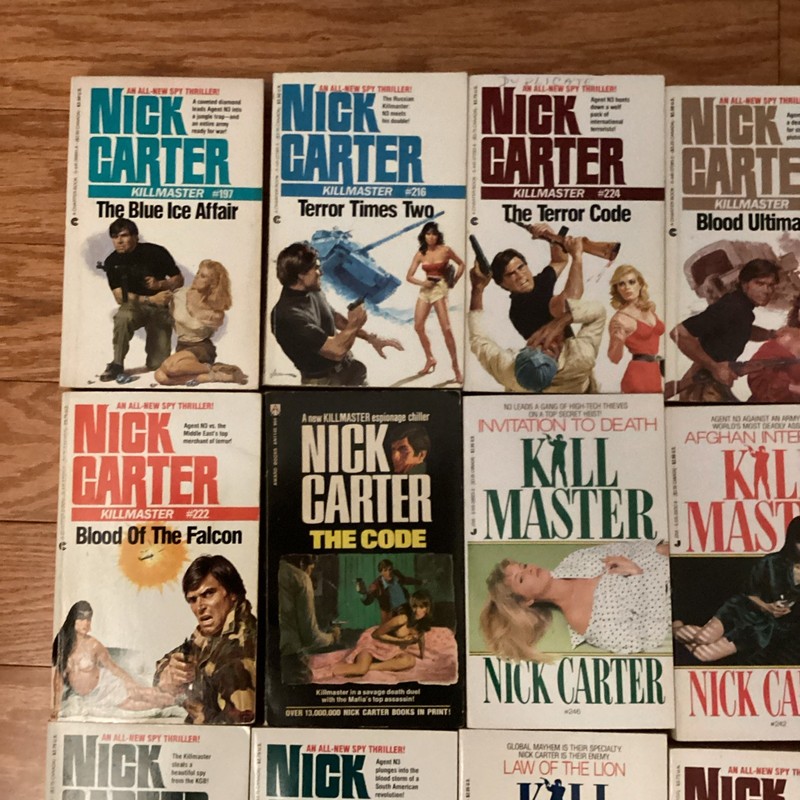 Nick Carter Vintage Paperback Book Lot, 24 Books gallery