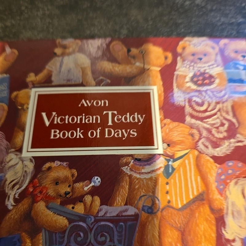 Avon Victorian Teddy Book of Days Artist Ray Caram Hardcover Lot Of 2 gallery