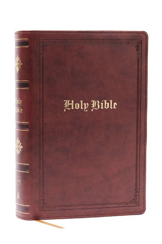 KJV Holy Bible: Personal Size Giant Print, Brown Leathersoft, Red Letter, Comfo,