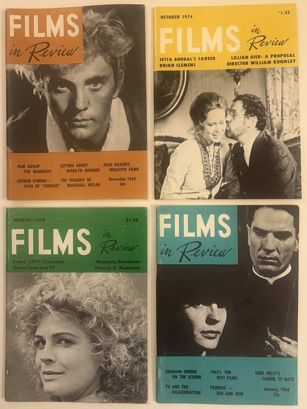 FILMS IN REVIEW Magazine (Lot of 15 issues) from 1962-1990 Movie/Film/Hollywood gallery