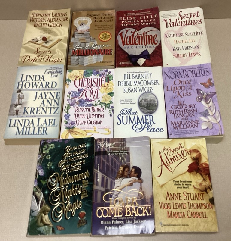 Lot of 11 Romance Paperbacks Collection 3-4 Stories In Each Book Various Authors