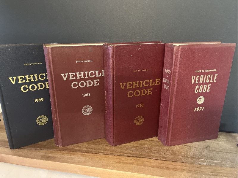 Vintage 1968,1969,1970,1971 DMV State of California Vehicle Code Book Red HC gallery