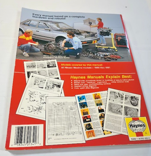 Haynes Nissan Maxima Repair Manual 1985-1991 1991 #1341 ISBN 1563920050 gallery
