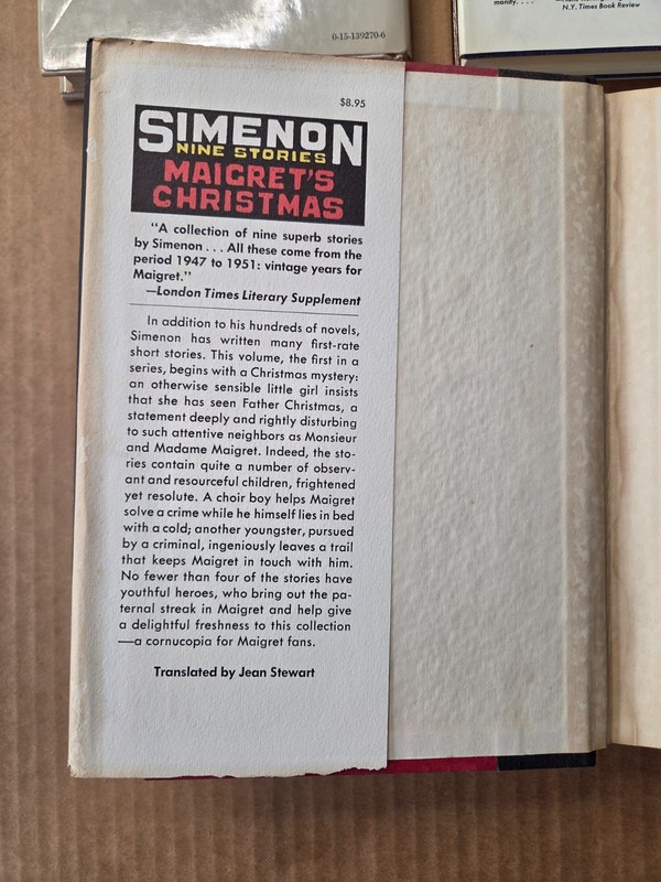 Lot of 9 vintage Georges Simenon 1st US w/djs English 1970s Maigret crime novels gallery