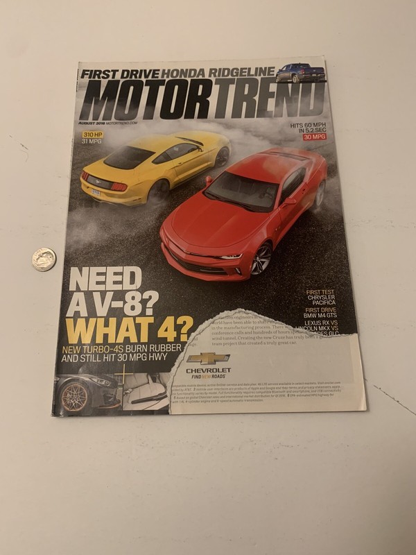 MotorTrend August 2016 Magazine Ripped Cover 114 Pages Muscle Cars Vision Board gallery
