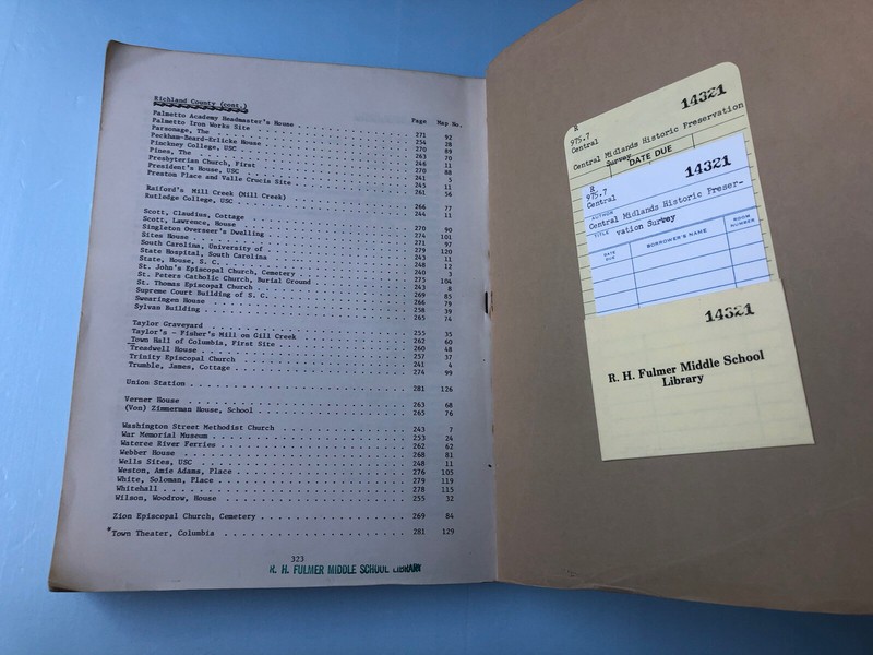 Central Midlands South Carolina Historic Preservation Survey 1974 322 Pages HC gallery