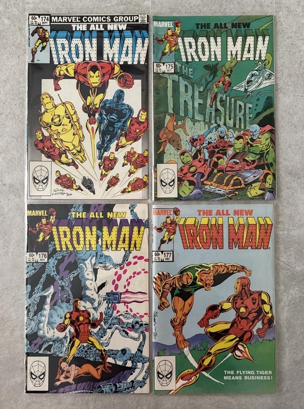Iron Man 174 175 176 177 Armoured Avenger Vintage Bronze Age Marvel Comics 1983