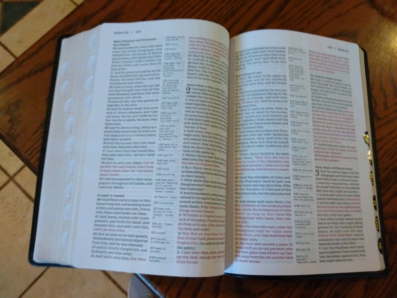 KJV Bible with Apocrypha Center-Column References~Retail 154.99 Black Leather gallery