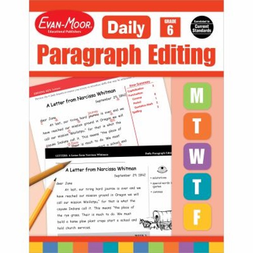 Daily Paragraph Editing Grade 6+ Paperback Evan-Moor Educational