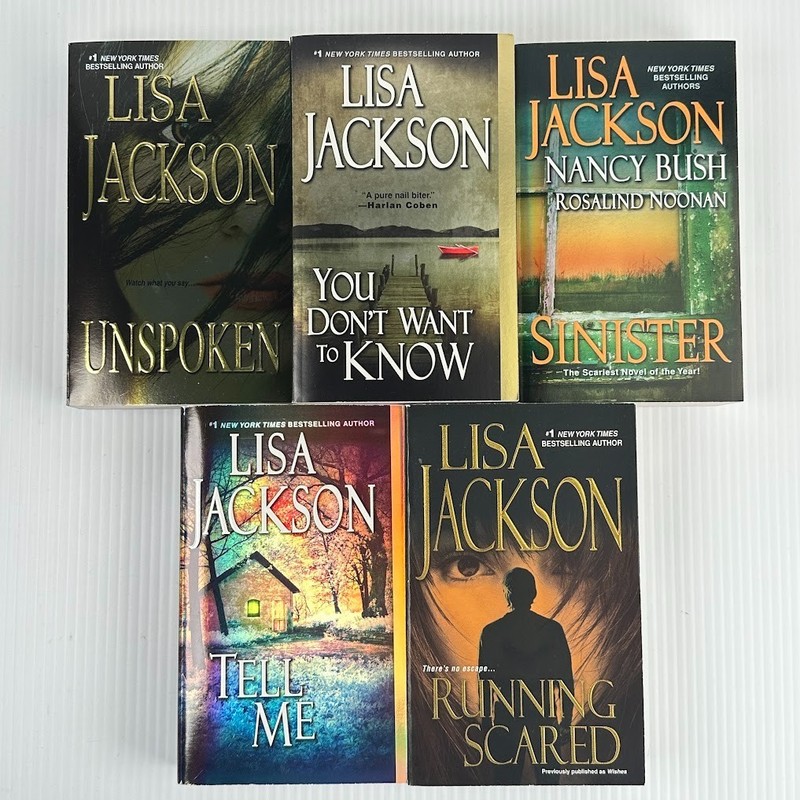 5x Lisa Jackson Paperback Books – Suspense Thriller Romance