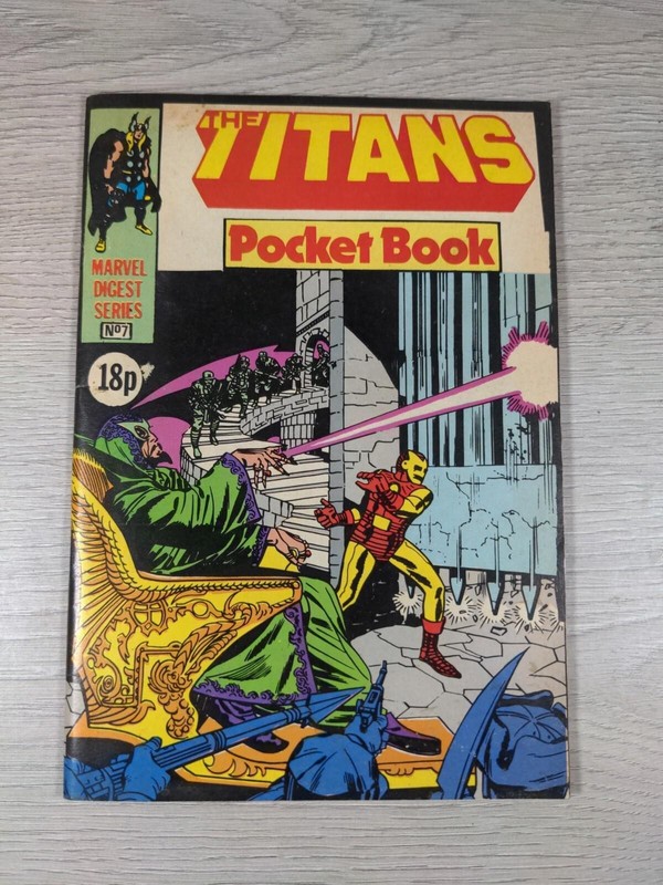 The Titans Pocket Book Issue Number 7 Marvel Digest Series 1980’s Vintage Comic