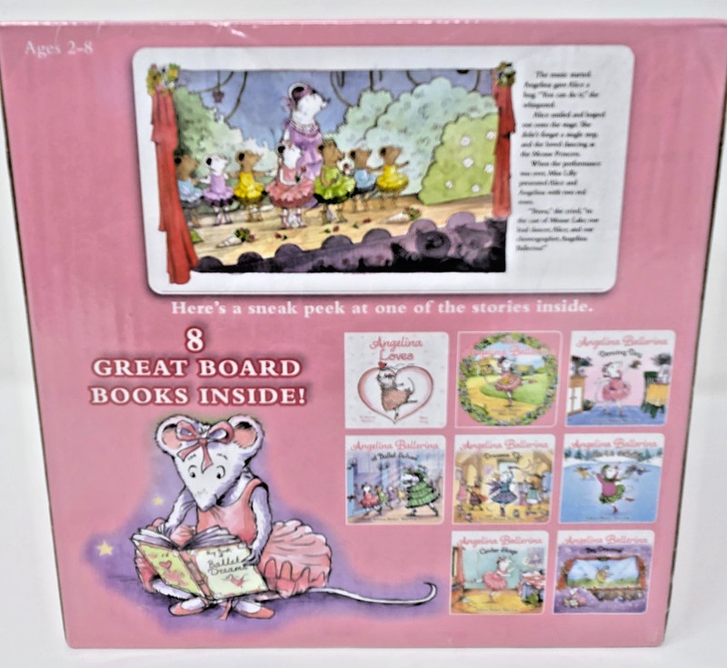 Angelina Ballerina ~ Box Of Adventures ~ Board Book Set Of 8 ~ New ~ Sealed gallery