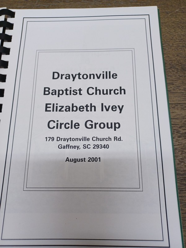 Recipes to Remember, Draytonville Baptist Church, August 2001 - 128 pages gallery