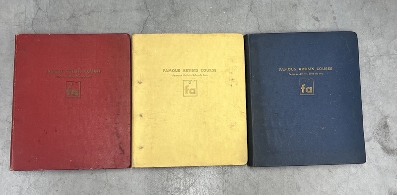 Vintage 1954 Famous Artists Course in 3 volumes Lessons 1-24 *READ*