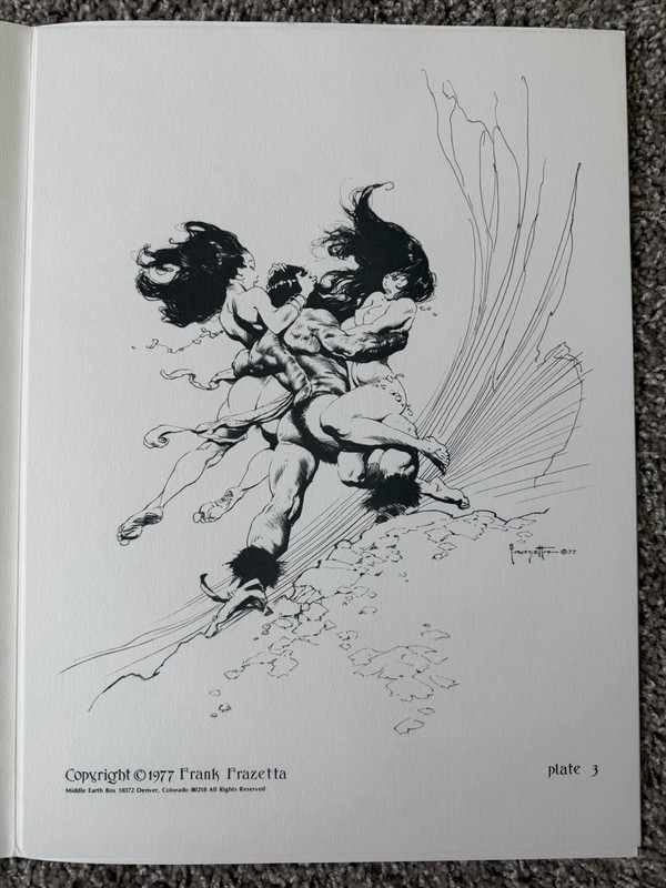 Frank Frazetta Women of the Ages 1977 SIGNED 867/1500 w/ COA gallery