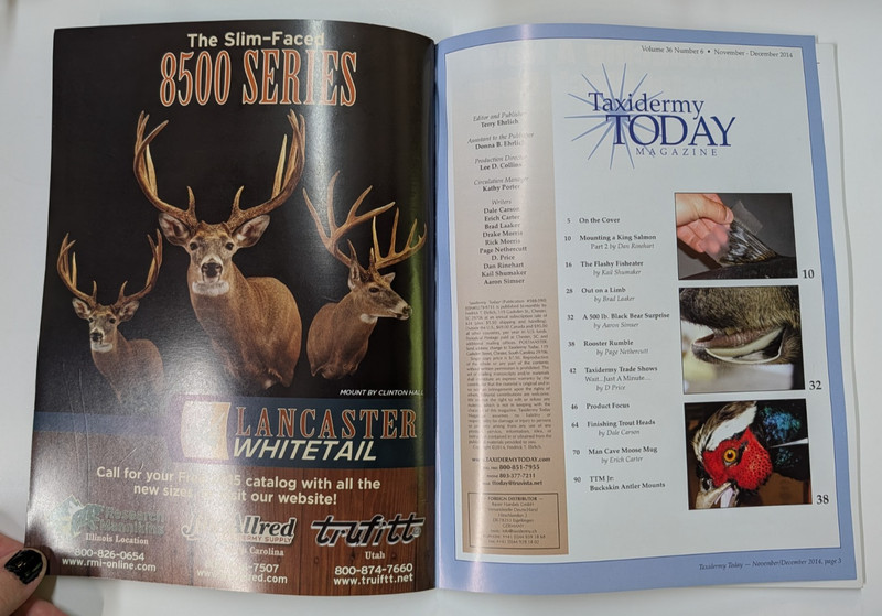 Taxidermy Today Magazine November/December 2014 Issue gallery