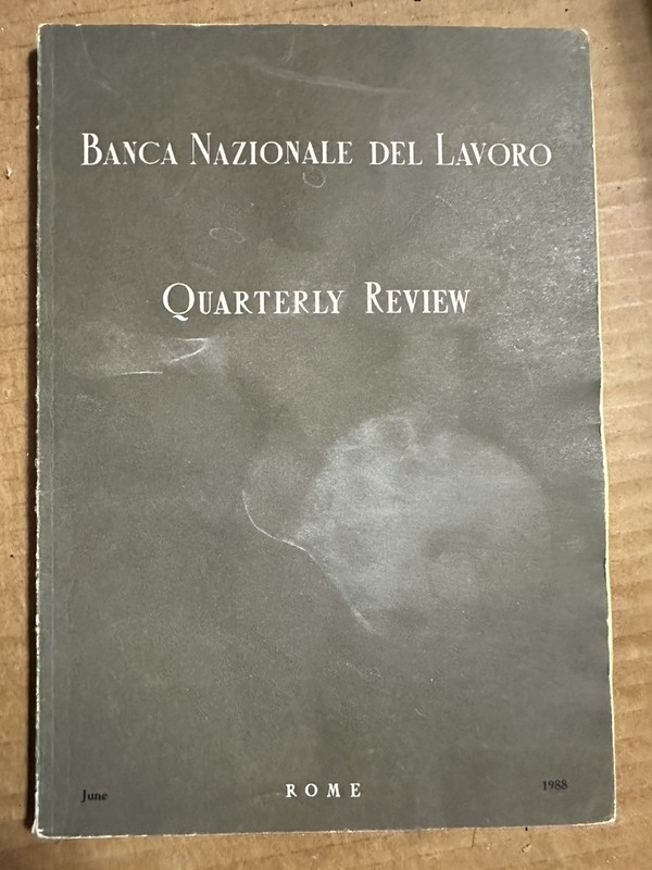 X 0974 RIVISTA TRIMESTRALE “QUARTERLY REVIEW” – BANCA NAZIONALE DEL LAVORO N….