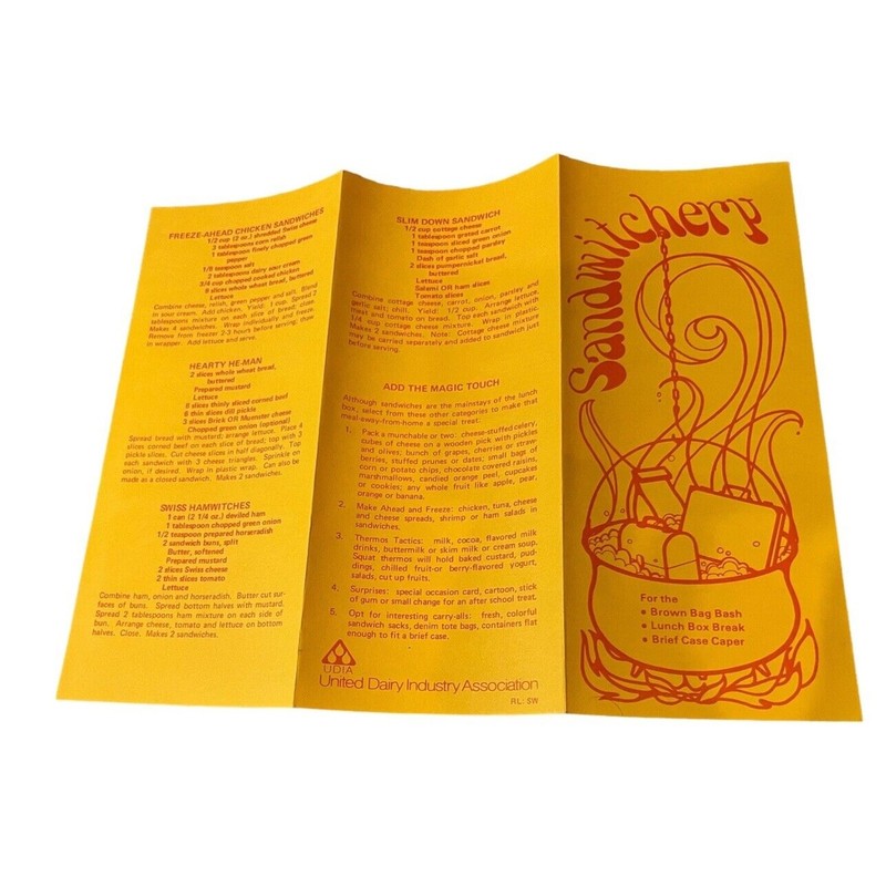 5 Vintage Sandwiches Recipe Booklets Fold Outs Ephemera Advertisements gallery