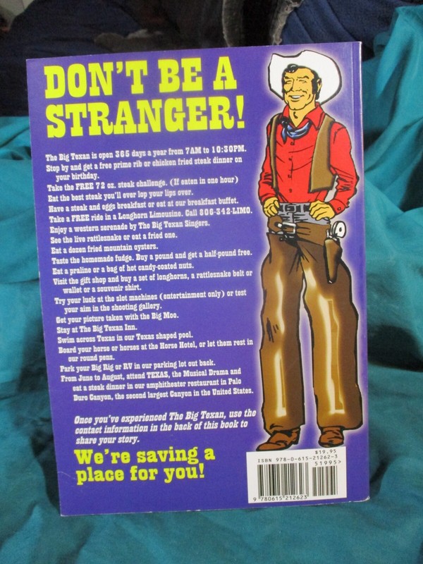 Story of the Free 72oz Steak Paperback Diana Lee Texas Route 66 Legend PB Book gallery