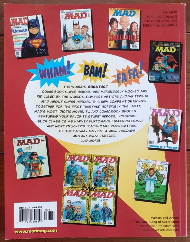 MAD ABOUT SUPER HEROES, MAD BOOKS, MAGAZINE-SIZE PAPERBACK, 176 PAGES, 2002 gallery