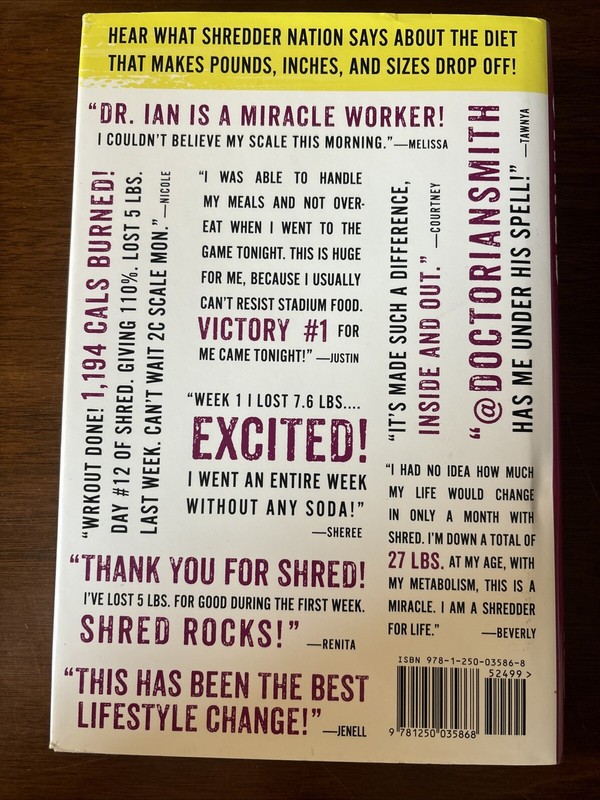 Shred: the Revolutionary Diet : 6 Weeks 4 Inches 2 Sizes by Ian K. Smith (2012, gallery