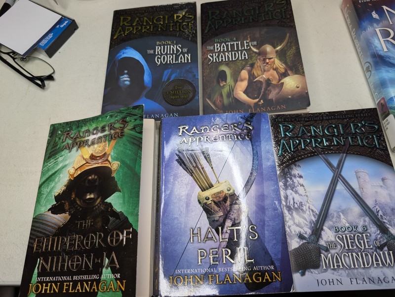 John Flanagan 5 Book Lot Ranger's Apprentice Series 1, 4, 6, 9, 10 Paperback gallery