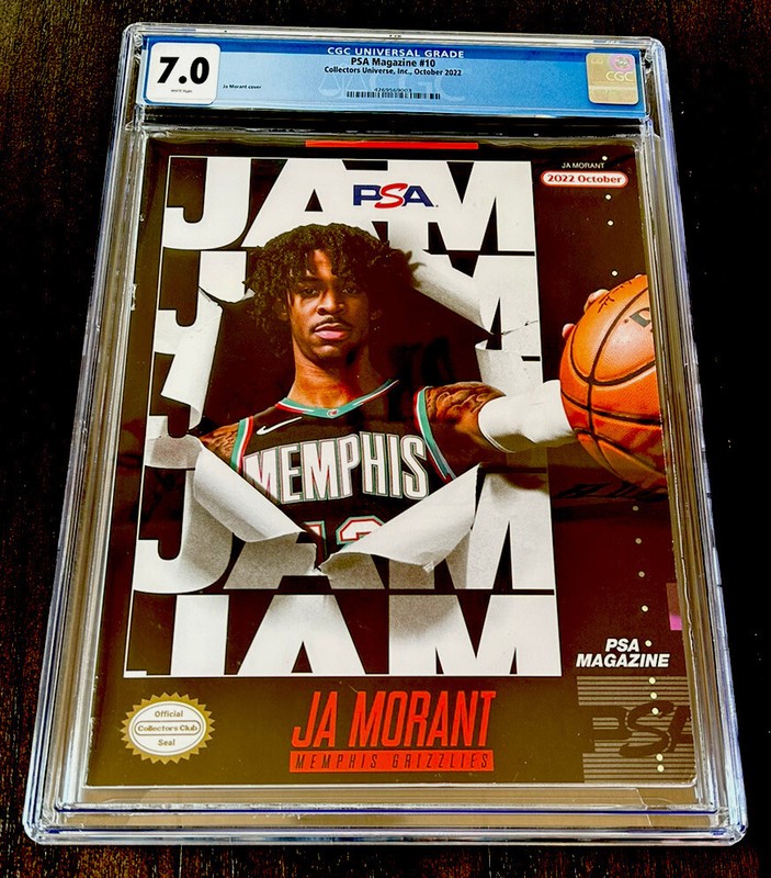 JA MORANT RARE PSA MAGAZINE COVER 2022 POP 1 MEMPHIS GRIZZLIES CGC 7.0