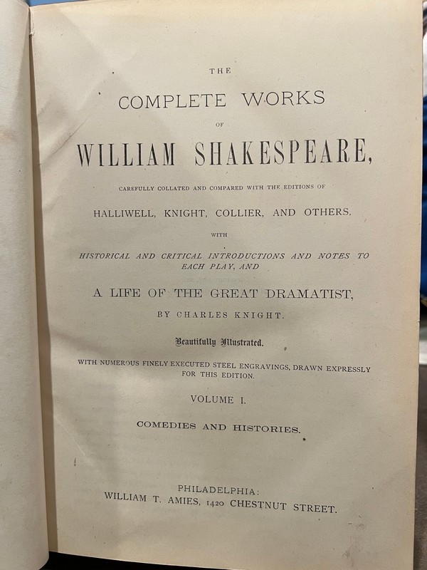 1878 Shakespeare's Complete Works Vol I Illustrated ( RARE ) gallery