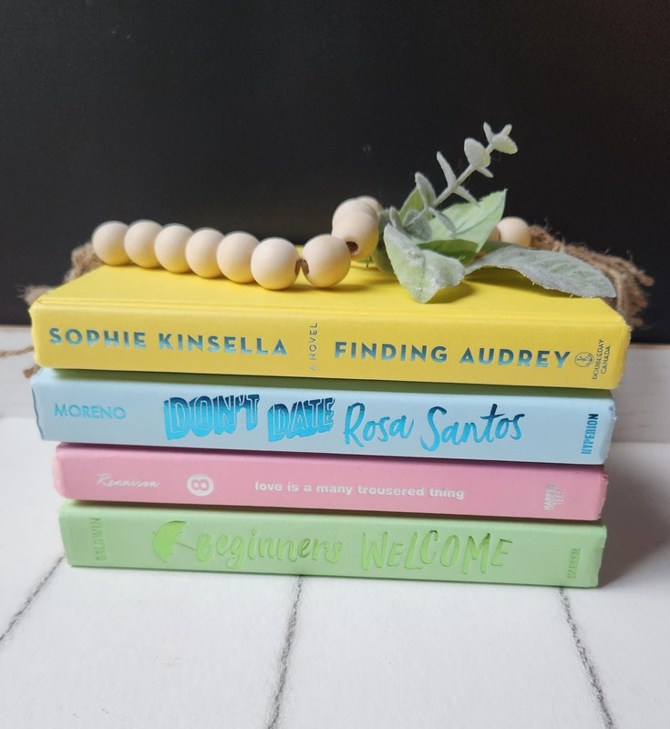 4 Book Set Pastel Color Hardback: Artistic Display Collection