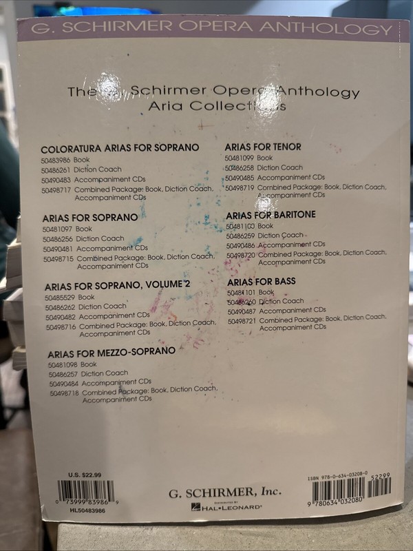 Coloratura Arias for Soprano : G. Schirmer Opera Anthology by Martha Gerhart... gallery