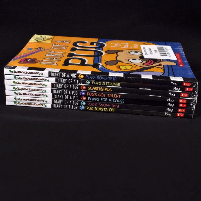7 New Sealed Diary of a Pug Lot Kyla May Paperback Set 1 2 3 4 5 6 7 Scholastic