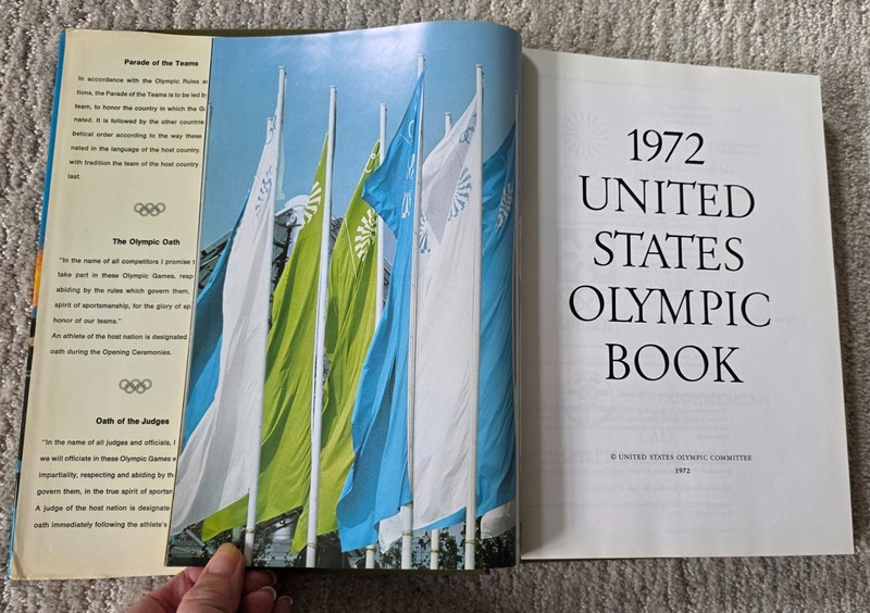 NEW 1972 United States Olympic Book Hardcover HCDJ US Olympics Committee Rare gallery