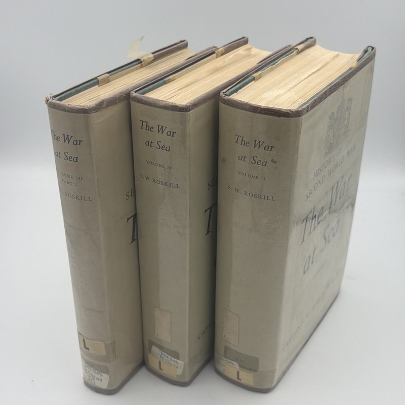 The War at Sea 1939-1945 S W Roskill HMSO Complete 3 Volume Set WW2 History