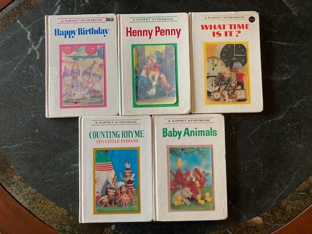 (Lot of 5) Puppet Storybook Hardcover Books | Grosset & Dunlap 1968-1970 Vintage