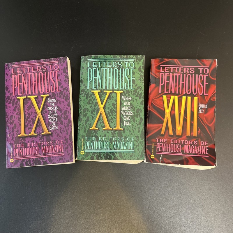3 Vtg Letters to Penthouse Paperback Books Various Volumes IX, XI, XVII Book Lot