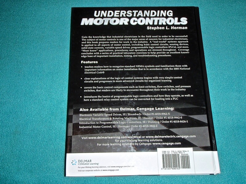 UNDERSTANDING MOTOR CONTROLS BY STEPHEN L. HERMAN HARDCOVER BOOK 2006 & DVD gallery