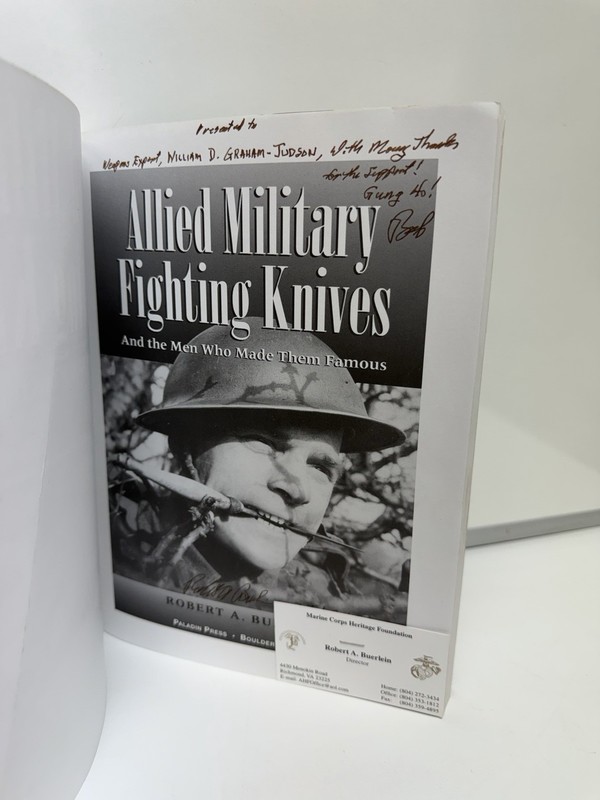 SIGNED Allied Military Fighting Knives by Robert Buerlein, 2001, PB - VG gallery