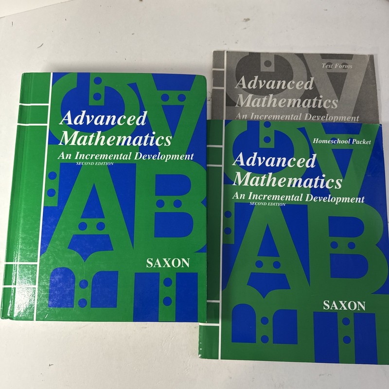 Saxon advanced mathematics (2nd edition) SET, textbook, answer key, test Forms