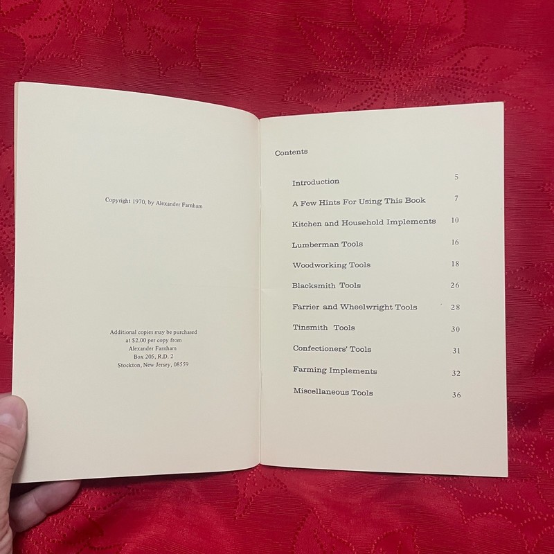 Tool Collectors Handbook compiled by Alexander Farnham 1970 Handbook gallery