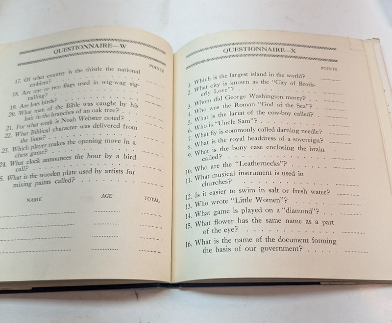 The Question Book for Young Folks 1942 by Sylvia Weil & Rosetta Goldsmith HC DJ gallery