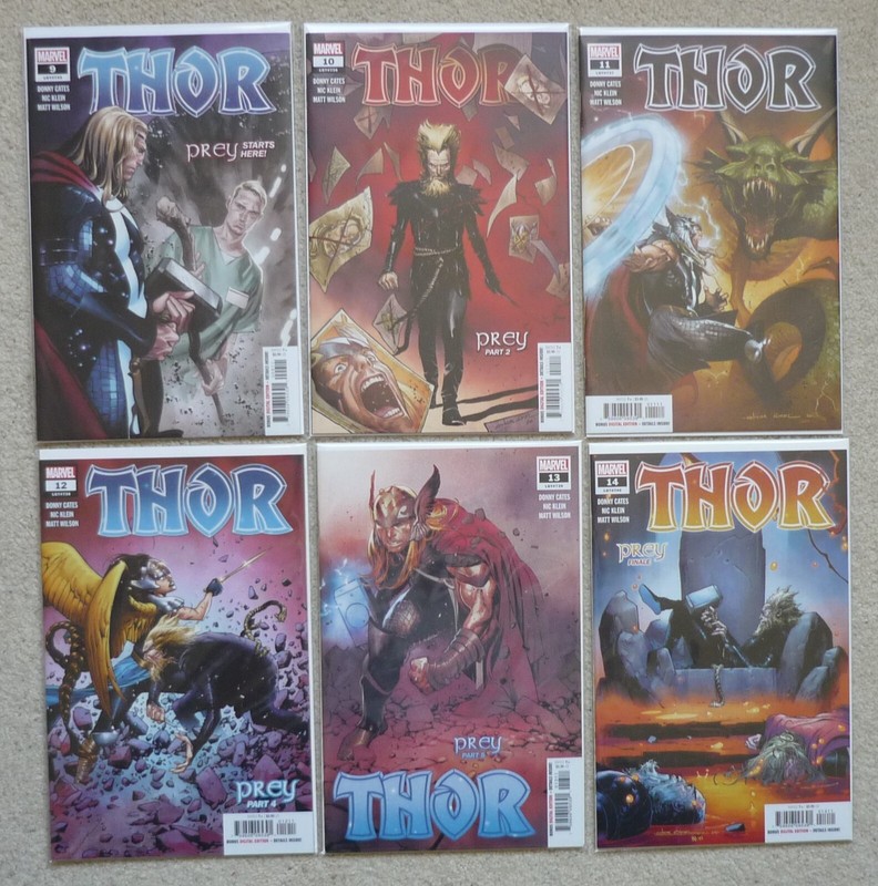 Thor #9, #10, #11, #12, #13 & #14 Prey Complete Story Arc NM (2021) Marvel gallery