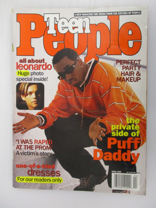 TEEN PEOPLE MAGAZINE APRIL 1998 LEONARDO DICAPRIO SEAN COMBS PUFF DADDY NO LABEL