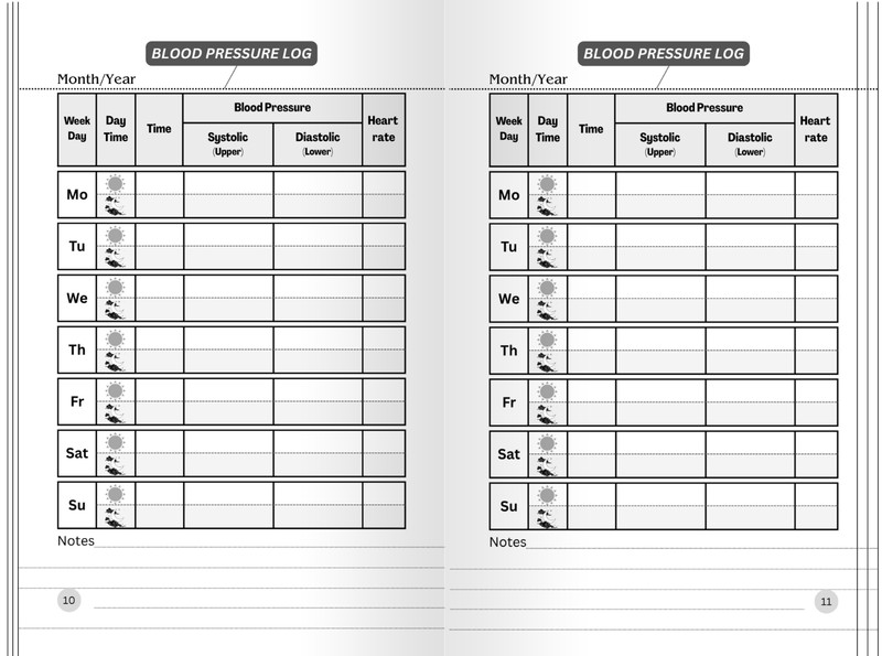 Blood Pressure Log Book Tracker 6 X 9 Paperback 90-pages gallery