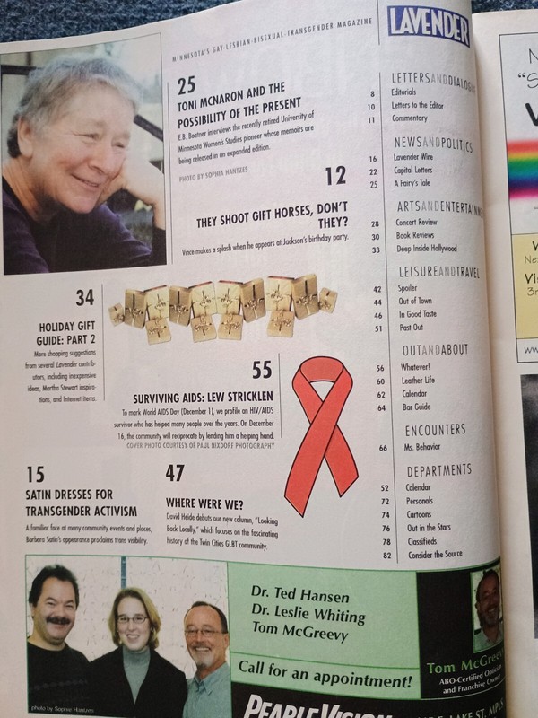 RARE 2001 Lavender Magazine #170 Twin Cities MN - Lew Stricklen Surviving AIDS gallery
