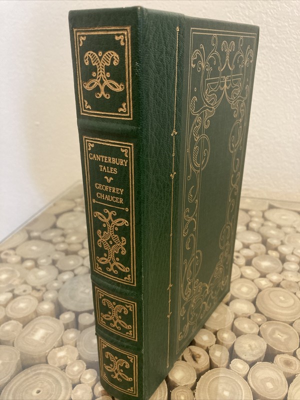 Canterbury Tales Geoffrey Chaucer Franklin Library 1981 Caxton Wood Cuts